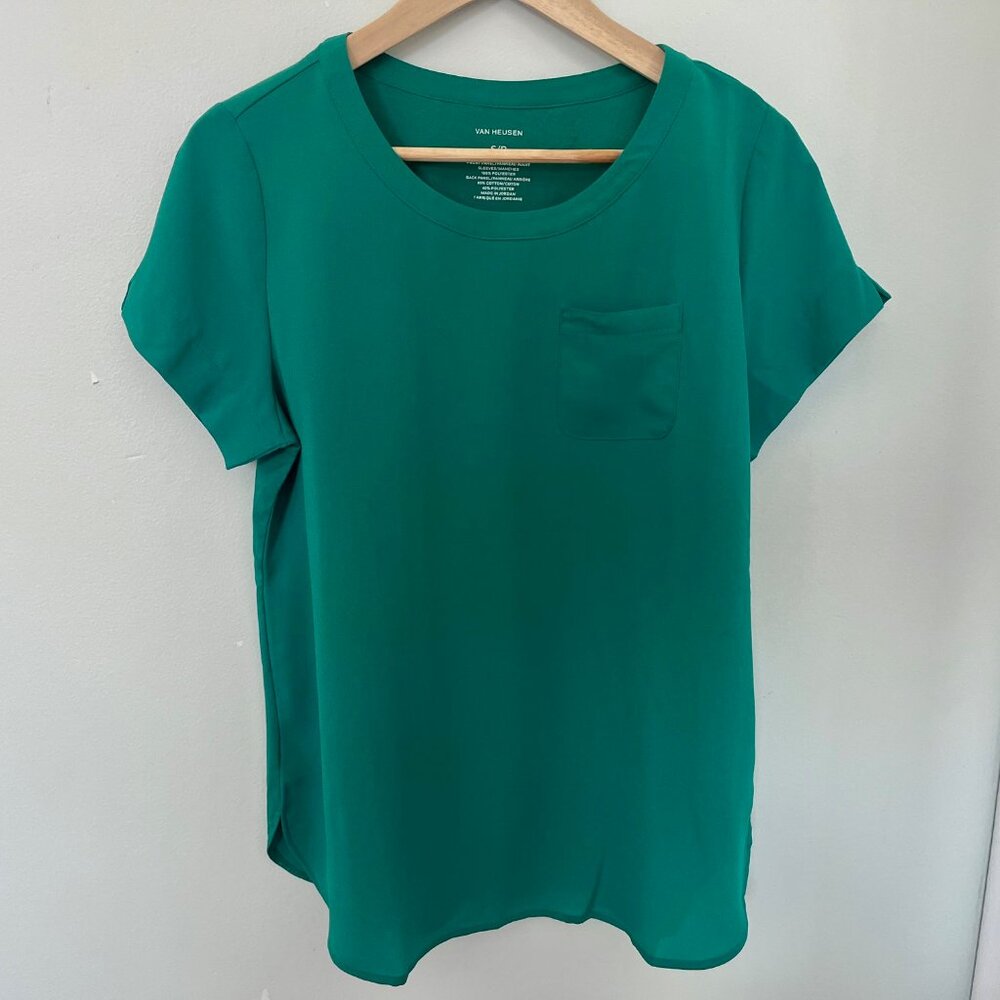 Van Heusen Green Blouse Size S